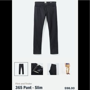 Men’s Flint and Tinder Black 365 pant 33x30